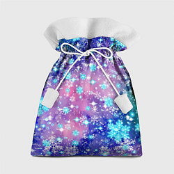 Мешок для подарков Снежинки - морозный паттерн, цвет: 3D-принт