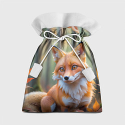 Подарочный мешок Портрет лисы в осеннем лесу