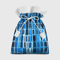 Мешок для подарков Синие прямоугольники, цвет: 3D-принт