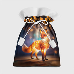 Подарочный мешок Декоративная оранжевая статуэтка лисы