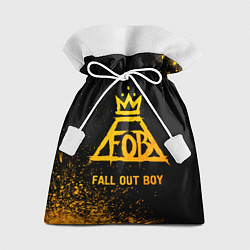 Мешок для подарков Fall Out Boy - gold gradient, цвет: 3D-принт