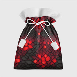 Мешок для подарков Красный трескающийся камень, цвет: 3D-принт
