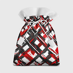 Мешок для подарков Красные и чёрные мазки, цвет: 3D-принт