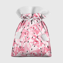 Подарочный мешок Стая розовых фламинго