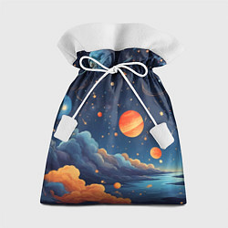 Мешок для подарков Нарисованный космос, цвет: 3D-принт