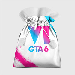 Мешок для подарков GTA 6 neon gradient style, цвет: 3D-принт