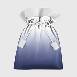 Мешок для подарков Туманный градиент бело-синий, цвет: 3D-принт
