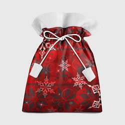 Подарочный мешок Рождественские узоры снежинки