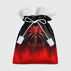 Мешок для подарков Ведьмак огонь лого геральт, цвет: 3D-принт