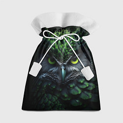 Мешок для подарков Зеленая фэнтази сова, цвет: 3D-принт