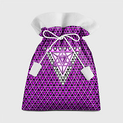 Мешок для подарков Розовые и чёрные треугольники, цвет: 3D-принт