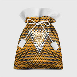 Мешок для подарков Жёлтые и чёрные треугольники, цвет: 3D-принт