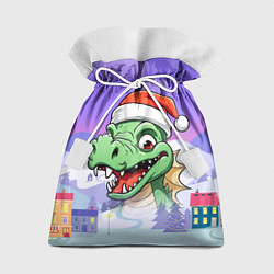 Мешок для подарков Зеленый маленький дракон, цвет: 3D-принт