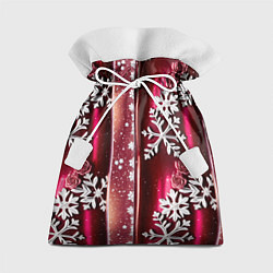 Мешок для подарков Розы и снежинки, цвет: 3D-принт