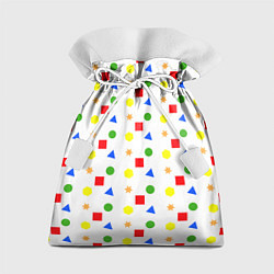 Мешок для подарков Разноцветные геометрические фигурки, цвет: 3D-принт