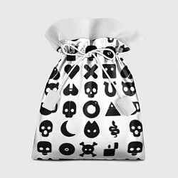 Подарочный мешок Love death robots pattern white