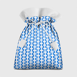 Подарочный мешок Синие кружки патерн