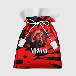 Подарочный мешок Nirvana красные краски рок бенд