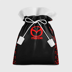 Мешок для подарков Mazda краски красные штрихи, цвет: 3D-принт