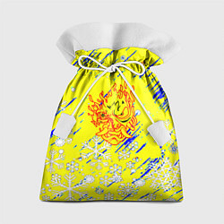 Мешок для подарков Cyberpunk logo winter, цвет: 3D-принт