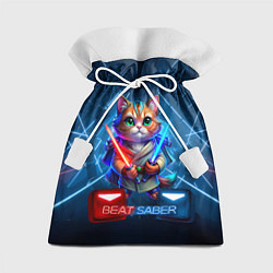 Подарочный мешок Beat Saber кот музыкальный джедай