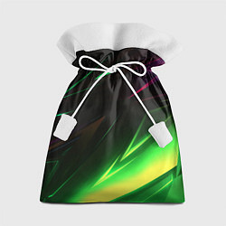 Подарочный мешок Geometry stripes кислотный неон
