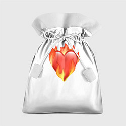 Мешок для подарков Сердце в огне эмодзи, цвет: 3D-принт