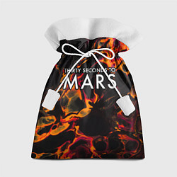 Мешок для подарков Thirty Seconds to Mars red lava, цвет: 3D-принт