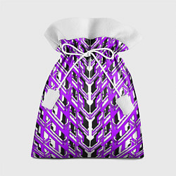 Мешок для подарков Фиолетовая техно броня, цвет: 3D-принт