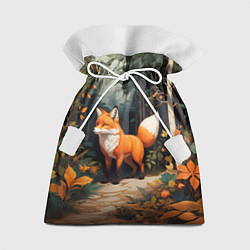 Мешок для подарков Лисёнок на лесной прогулке, цвет: 3D-принт