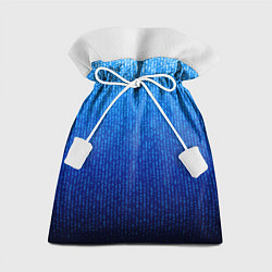 Мешок для подарков Сине-голубой в вертикальную полоску, цвет: 3D-принт