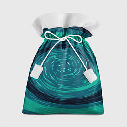 Мешок для подарков Сине-зелёный спираль, цвет: 3D-принт