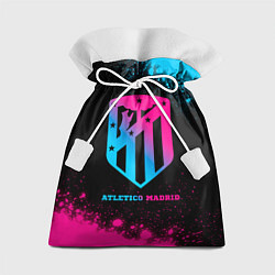 Мешок для подарков Atletico Madrid - neon gradient, цвет: 3D-принт