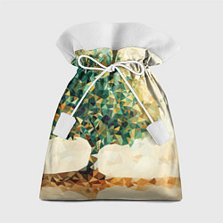 Подарочный мешок Многоугольное дерево с листьями
