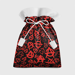 Подарочный мешок Узор анархия красный