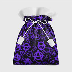 Подарочный мешок Узор анархия фиолетовый