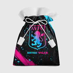 Мешок для подарков Aston Villa - neon gradient, цвет: 3D-принт