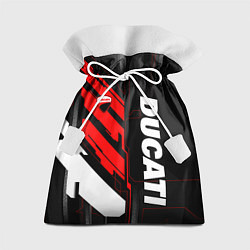 Мешок для подарков Ducati - красный технологический, цвет: 3D-принт