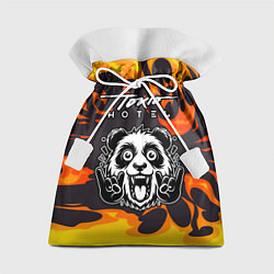 Мешок для подарков Tokio Hotel рок панда и огонь, цвет: 3D-принт