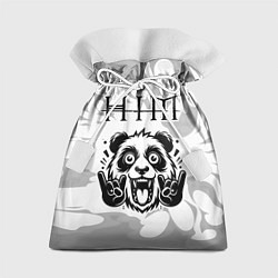 Мешок для подарков HIM рок панда на светлом фоне, цвет: 3D-принт