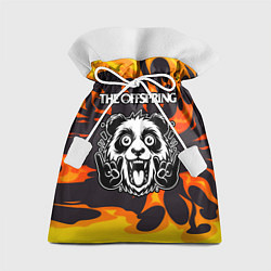 Мешок для подарков The Offspring рок панда и огонь, цвет: 3D-принт