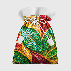 Подарочный мешок Яркая мозаика с разноцветным абстрактным узором и