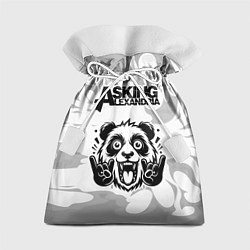 Мешок для подарков Asking Alexandria рок панда на светлом фоне, цвет: 3D-принт