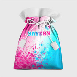Мешок для подарков Bayern neon gradient style посередине, цвет: 3D-принт