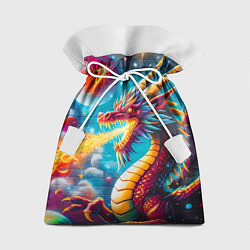 Мешок для подарков Космический дракон - граффити, цвет: 3D-принт
