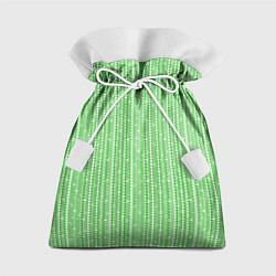 Мешок для подарков Светлый зелёный полосы-узоры, цвет: 3D-принт