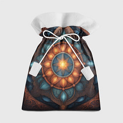 Подарочный мешок Симметричный орнамент - мандала узор со светящейся