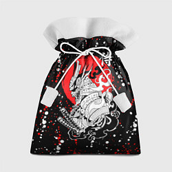 Мешок для подарков Самурай в маске Хання, цвет: 3D-принт
