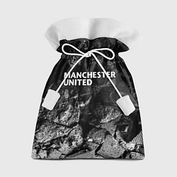 Мешок для подарков Manchester United black graphite, цвет: 3D-принт
