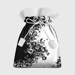 Подарочный мешок Чёрно белый стильный узор